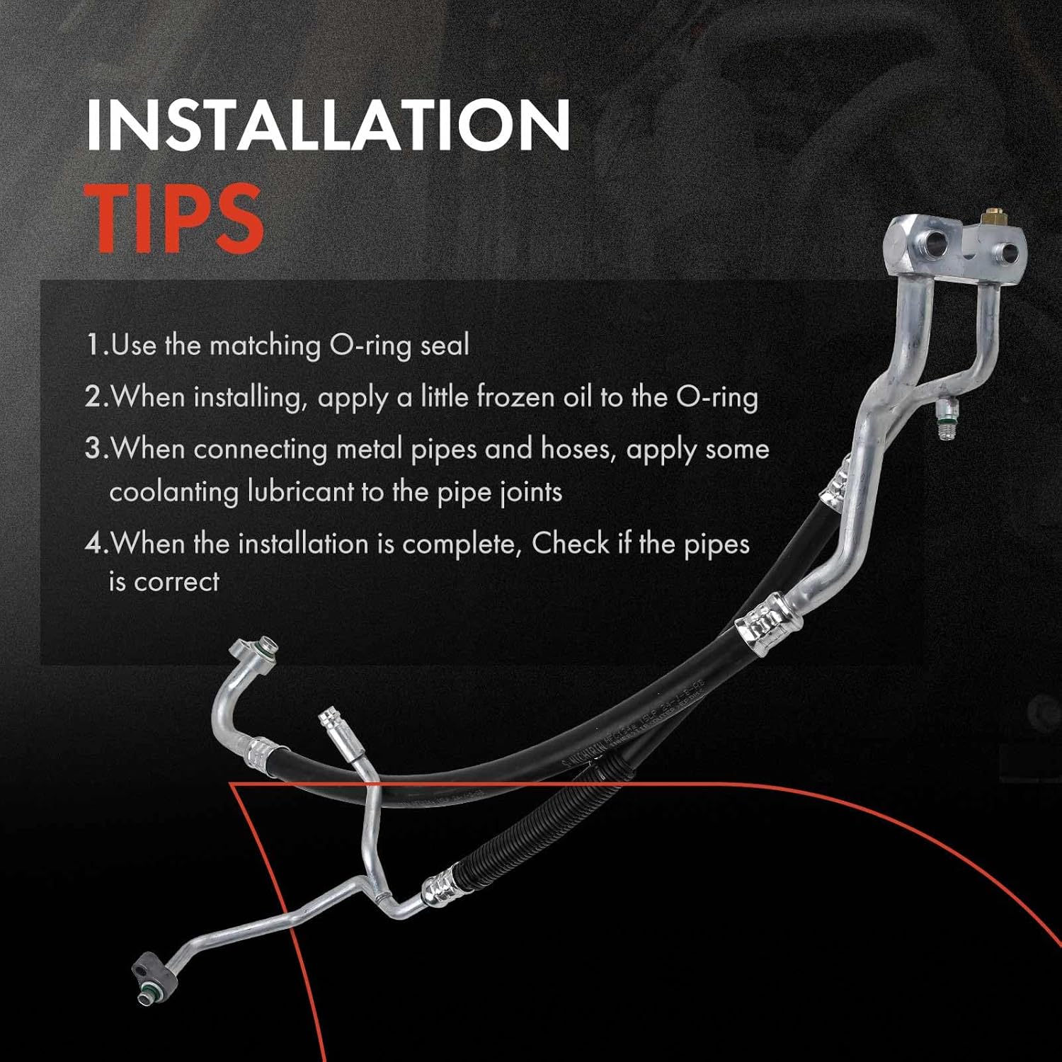 A-Premium A/C Suction and Discharge Hose Assembly Assembly Compatible with Ford F-250 Super Duty 1999-2007, F-350 Super Duty, F-450 Super Duty, F53 Motorhome Chassis, F-550 Super Duty, Excursion