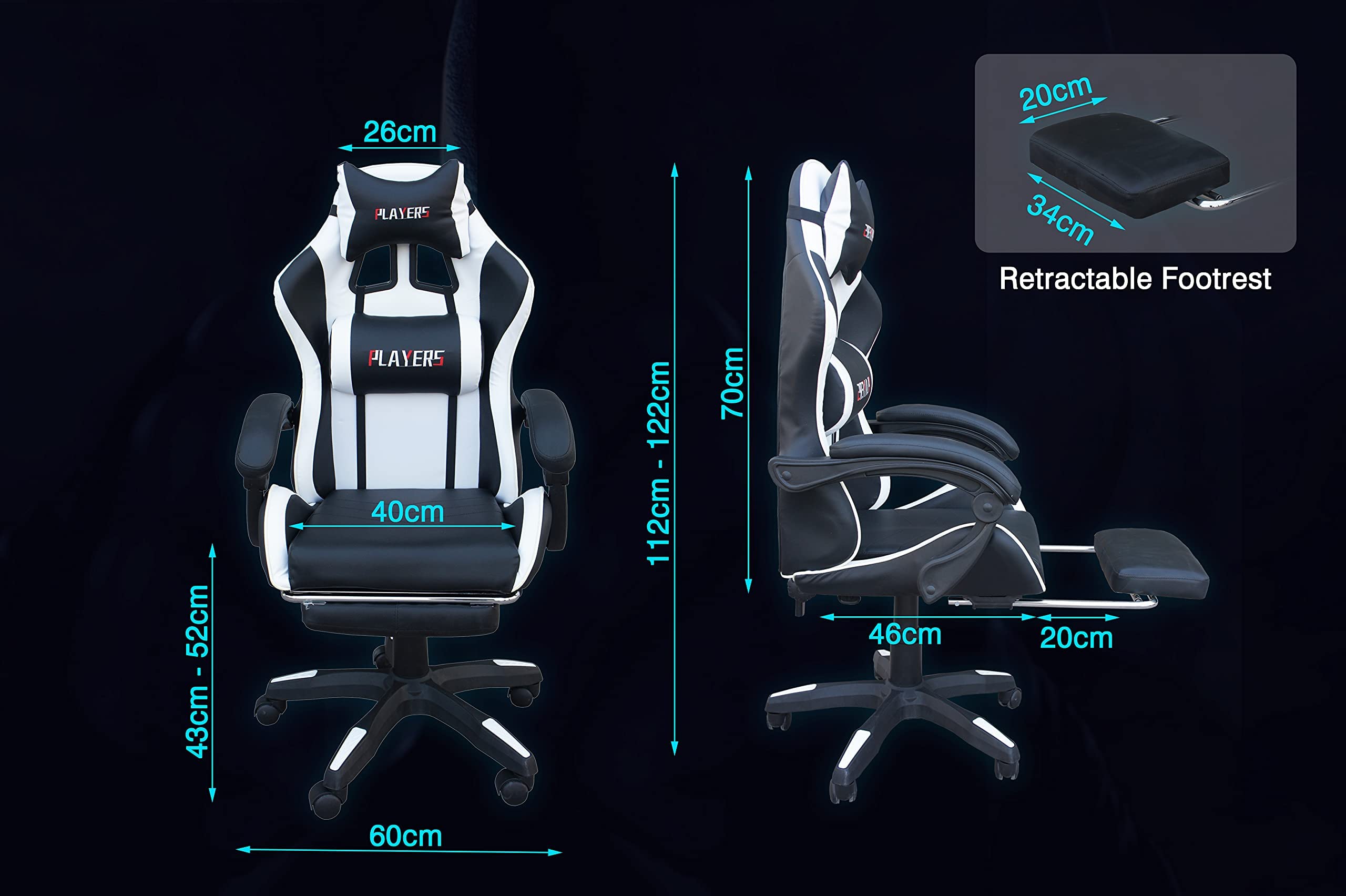 ContraGaming by Mahmayi TJ HYG02 Gaming Chair with Footrest & PU