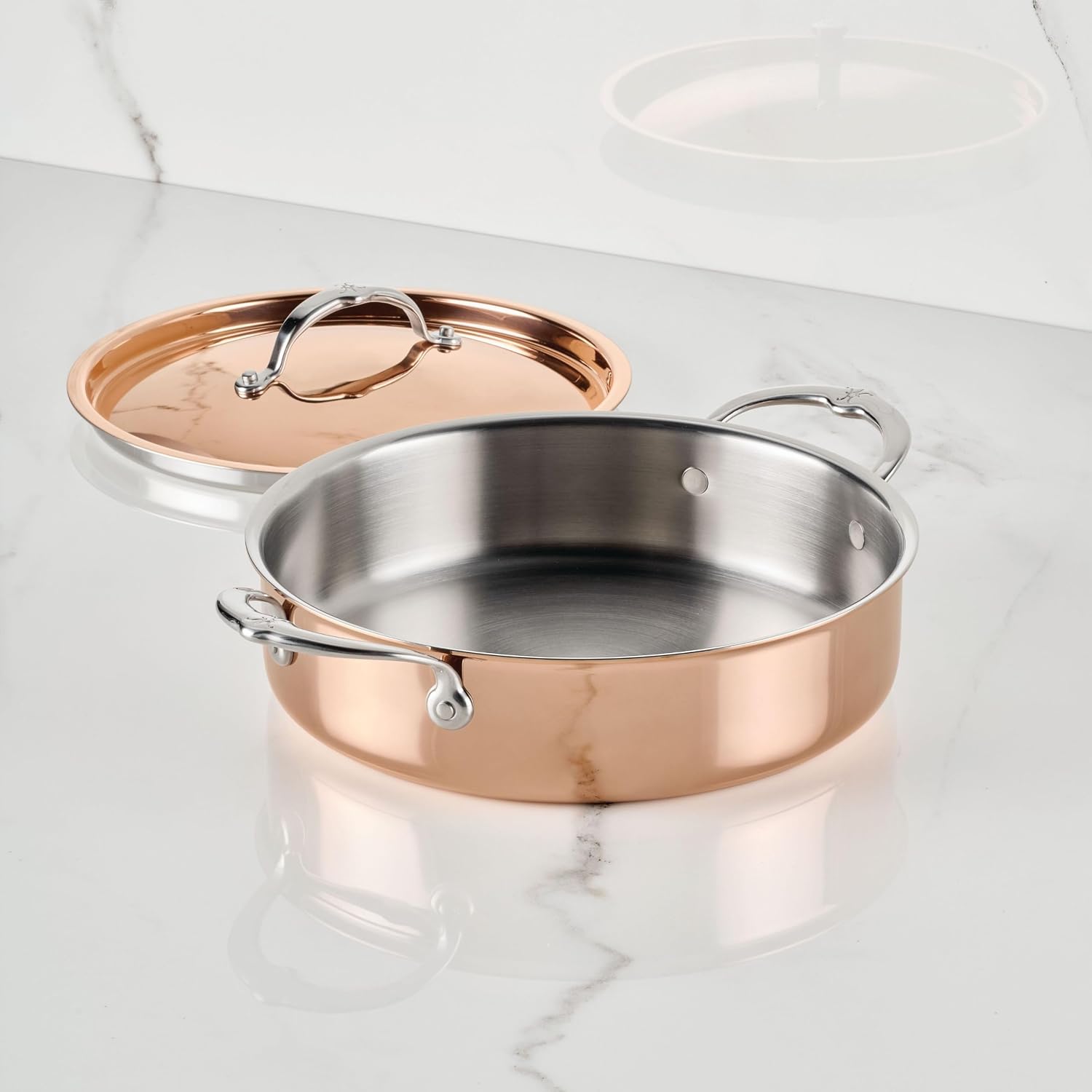 CopperBond® Aura™ 3.5-Quart Professional Copper Covered Braiser/Sauteuse