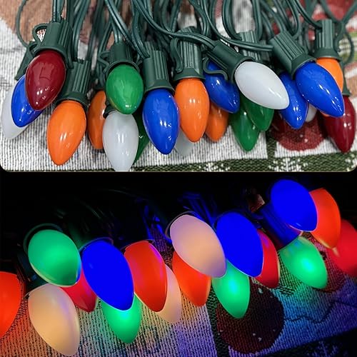 Miniatura 5 de SUNSGNE Bombillas LED C7 de Navidad de 0.6 W, bombillas LED esmeriladas de repuesto para candelabros E12, bombilla pequeña para decoración interior