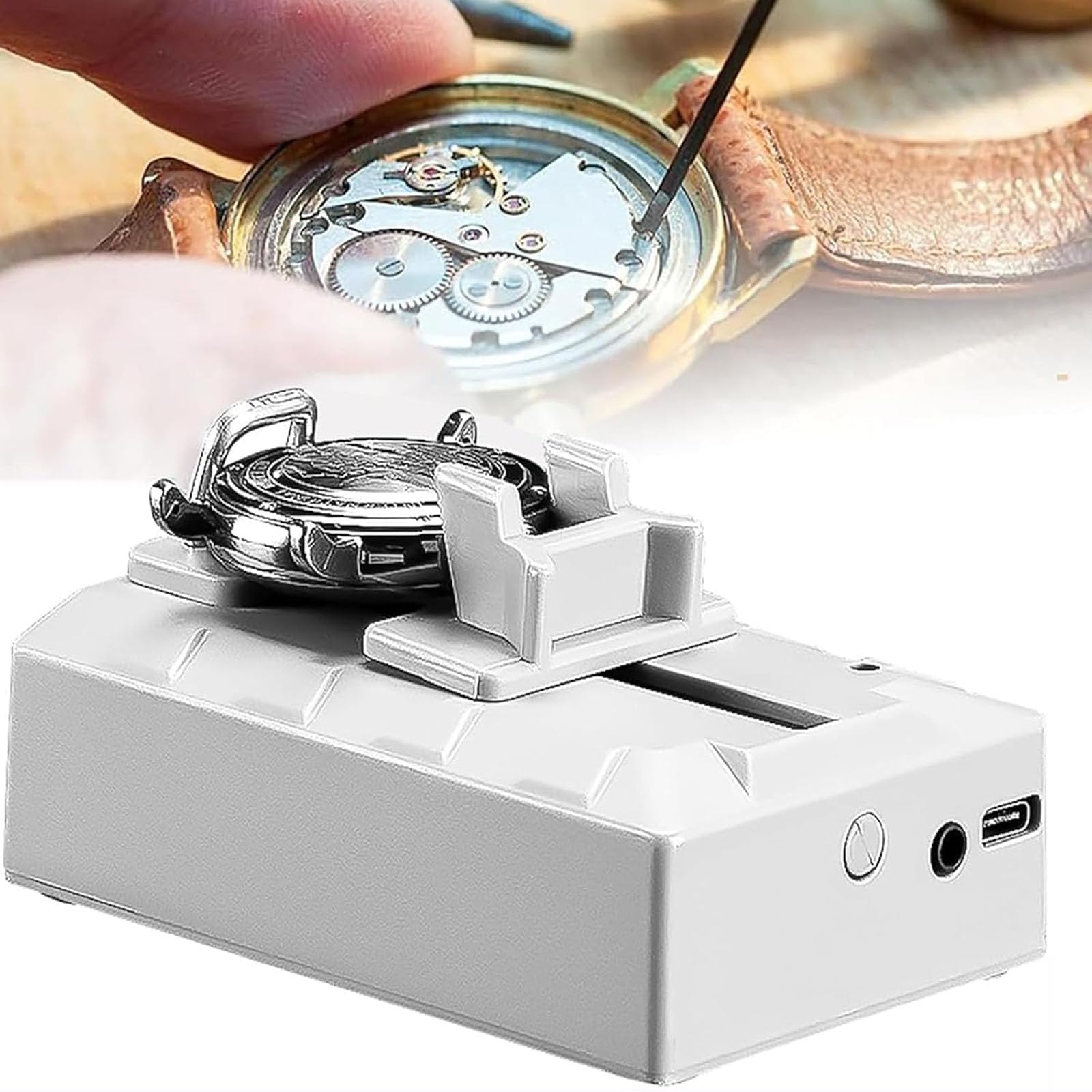Strumento Professionale Per La Misurazione Del Tempo Di Orologi, Cronocomparatore Per Movimenti Di Orologi Con Spia Luminosa, Guida E Clip Scorrevole, Strumento Multifunzionale Per Pc, Tablet