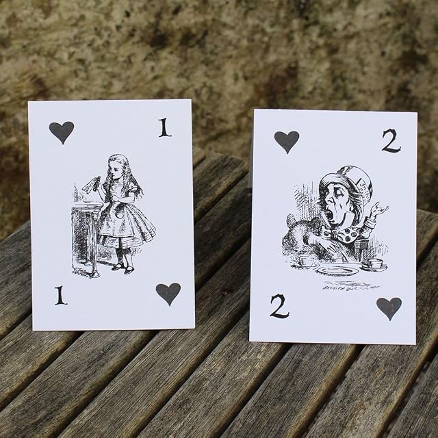 Luck and Luck Alice in Wonderland Wedding Table Numbers White 1-15 Top Table