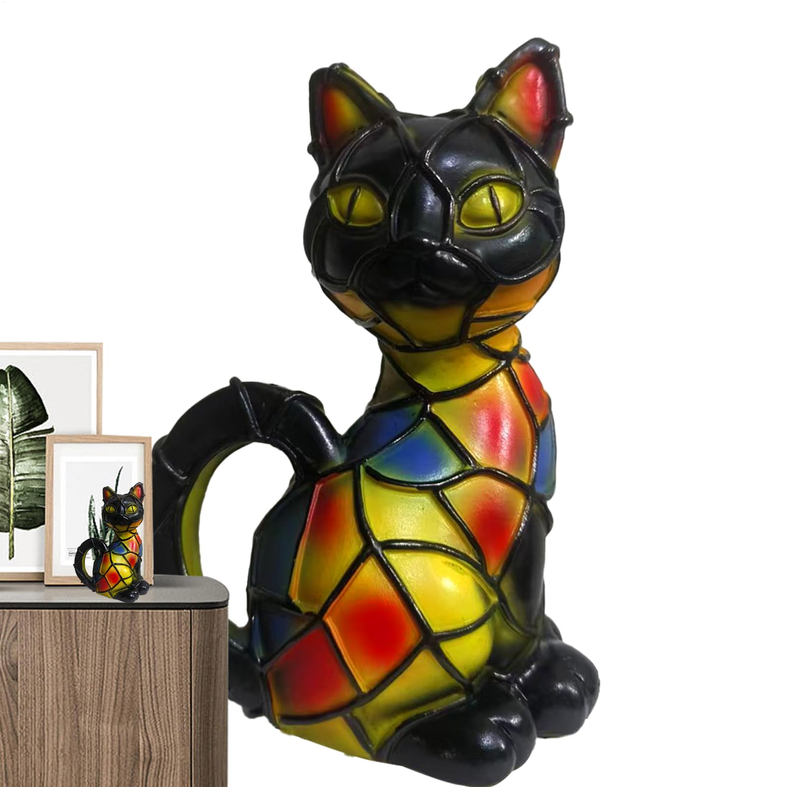 Animal Table Lamps for Living Room Vintage, Handmade Resin LED Animal Bedside Table Lamp, Art Deco Night Light, Cute Animal Themed Creative Ambient Light for Bedroom Living Room Home Decor — image 1