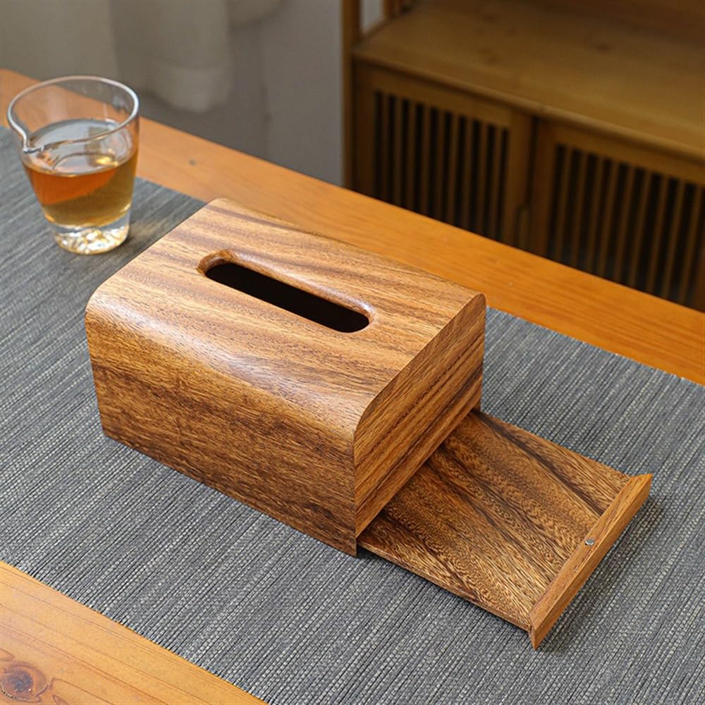 Distributeur de mouchoirs rectangulaire Multifonctionnel en Bois(L)
