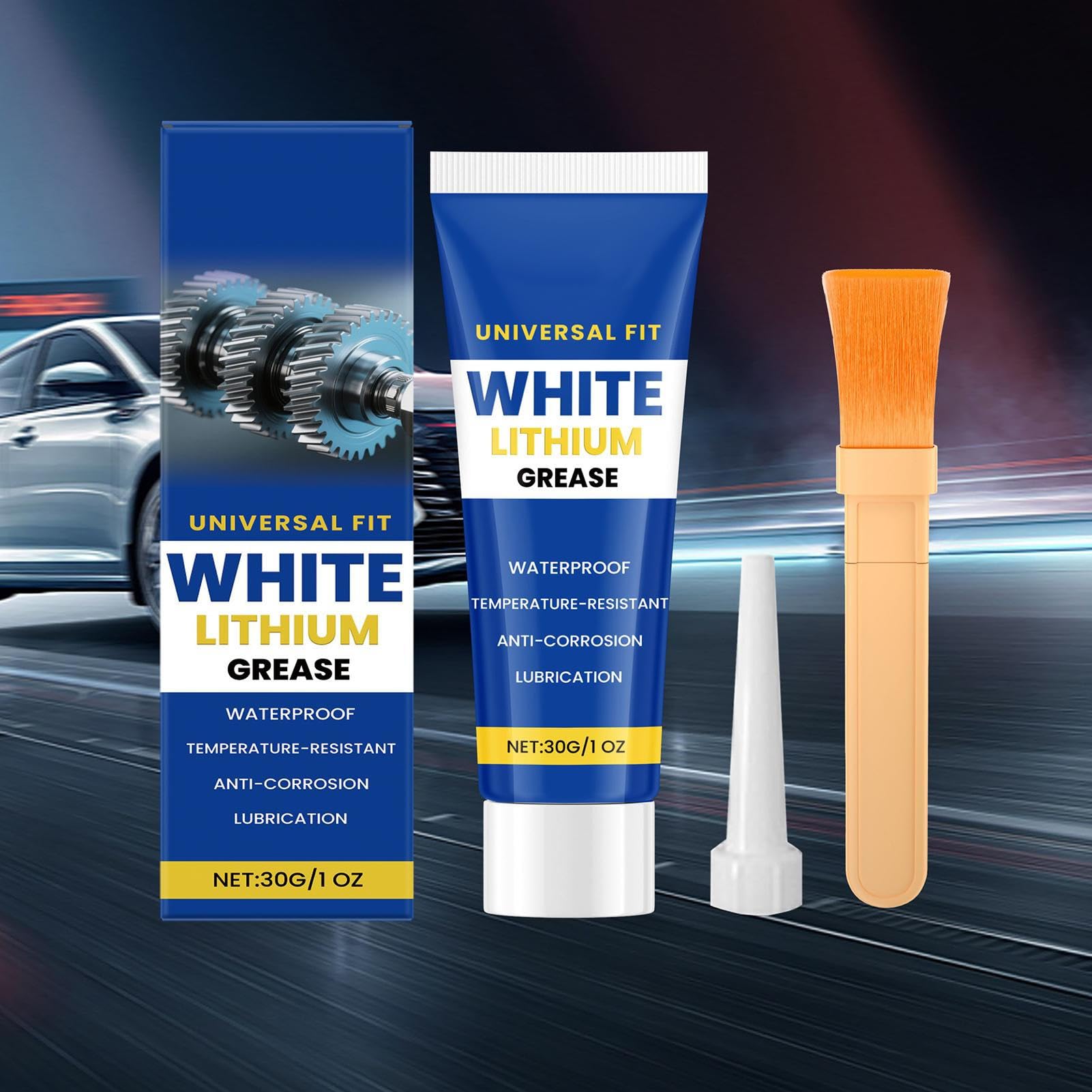 Grasso Al Litio Bianco,Lubrificante Veicoli a Lunga Durata - Grasso Lubrificante Per Ingranaggi,Per Proprietari Auto Appassionati Automobili Tecnici Garage Manutenzione