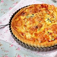 Vista 4 de CHEFMADE Juego de moldes para tartas, molde redondo de 7 y 9 pulgadas con fondo suelto extraíble, sartén antiadherente de acero al carbono