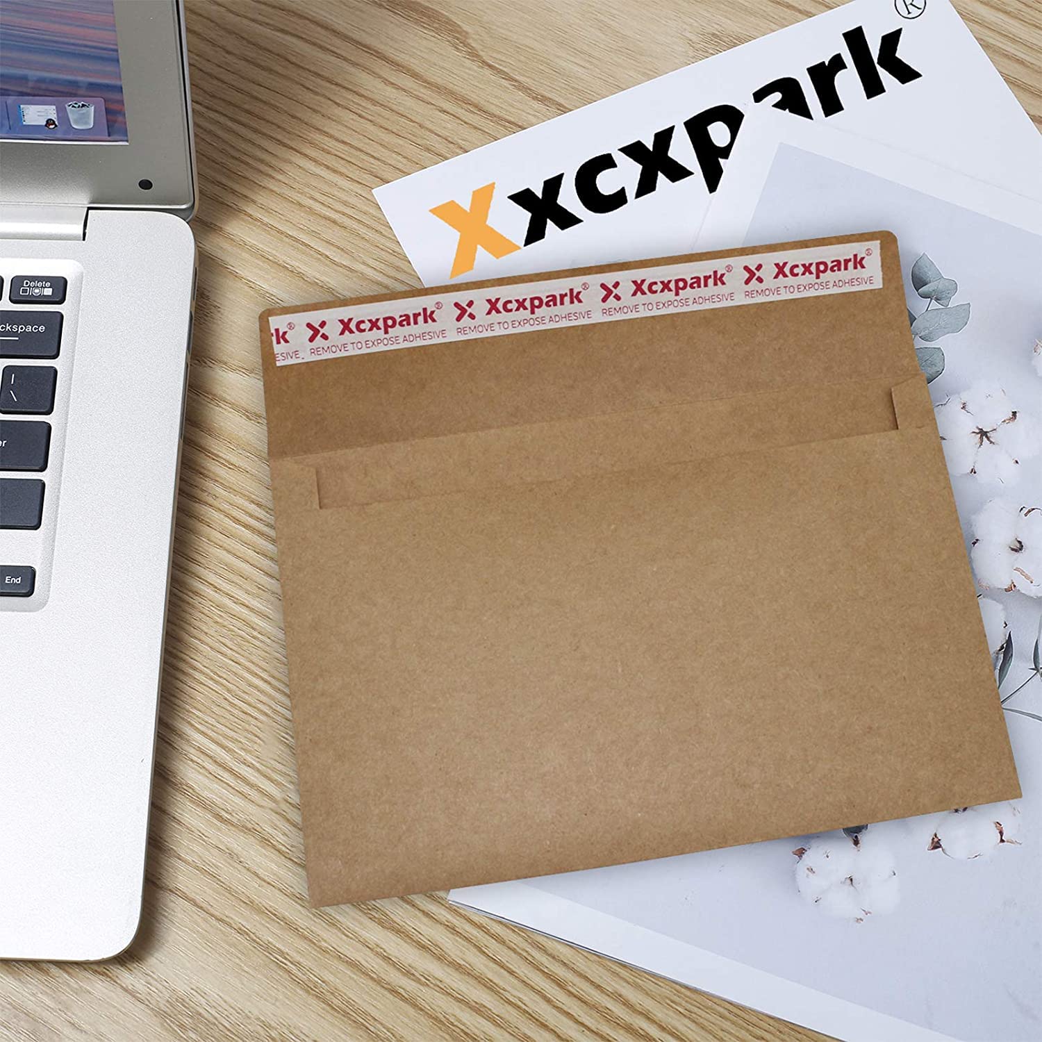 Xxcxpark 200 sobres de invitación A7 imprimibles de 5.25 x 7.25 pulgadas, sobres de papel kraft marrón de 120 g/m² para invitaciones, papeles, fotos, documentos, bodas, baby shower, fáciles de sellar