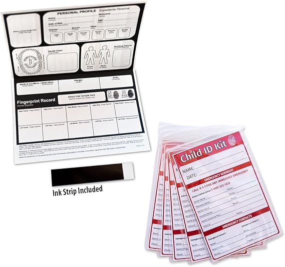 Child ID Fingerprint Kits (5 Pack) Finger Print Kits for