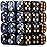 TecUnite 25 Pieces 20 Side Polyhedral Dice Set with Black Pouch Compatible with Board Activities, Parties, Math Learning and Others with Random Multi Colored Mix Color(Black,6 Sides)