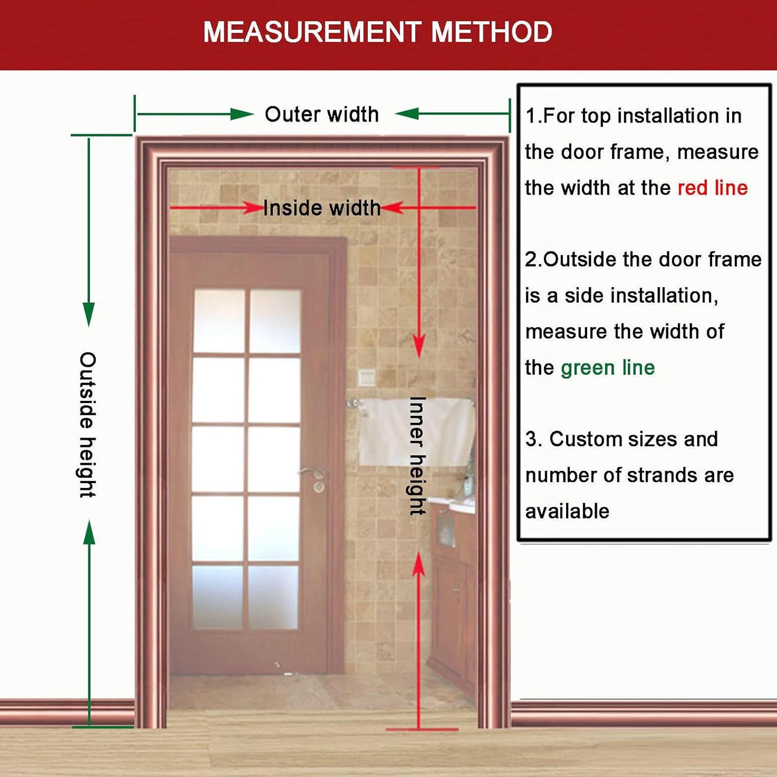 Rideaux élégants faits à la main en perles de bois naturel – Séparateurs de pièce élégants et moustiquaires pour portes intérieur/extérieur 140 cm x 150 cm (71 brins) – Décoration d'intérieur unique