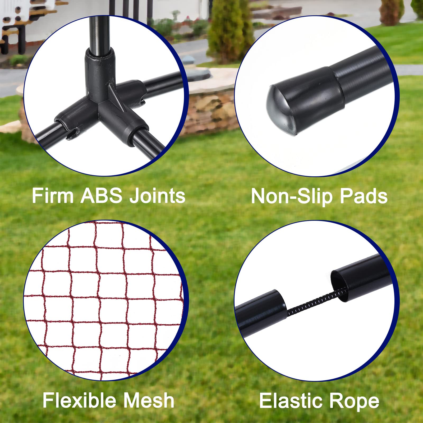 PATIKIL 6 M ポータブルバドミントンネット ピックルボールネットセット 高さ調節可能なテニスネット キャリーバッグ付き バレーボール サッカー 屋外 裏庭 ビーチ用 ブラック Amazon | PATIKIL 6 M ポータブルバドミントンネット ピックルボール