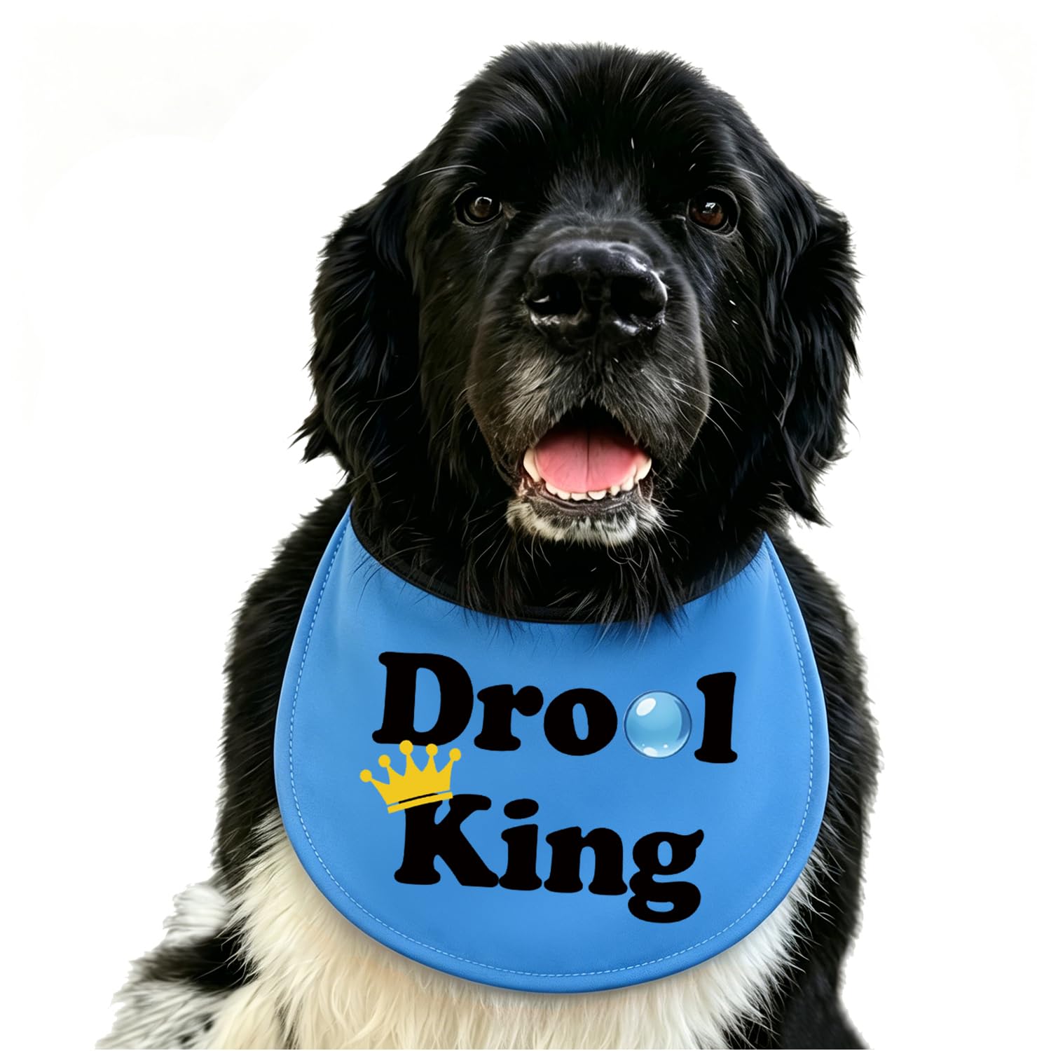 Large & Giant Breeds Dog Drool Bib XXL Newfie Slobber Bib Adjustable(Dking)
