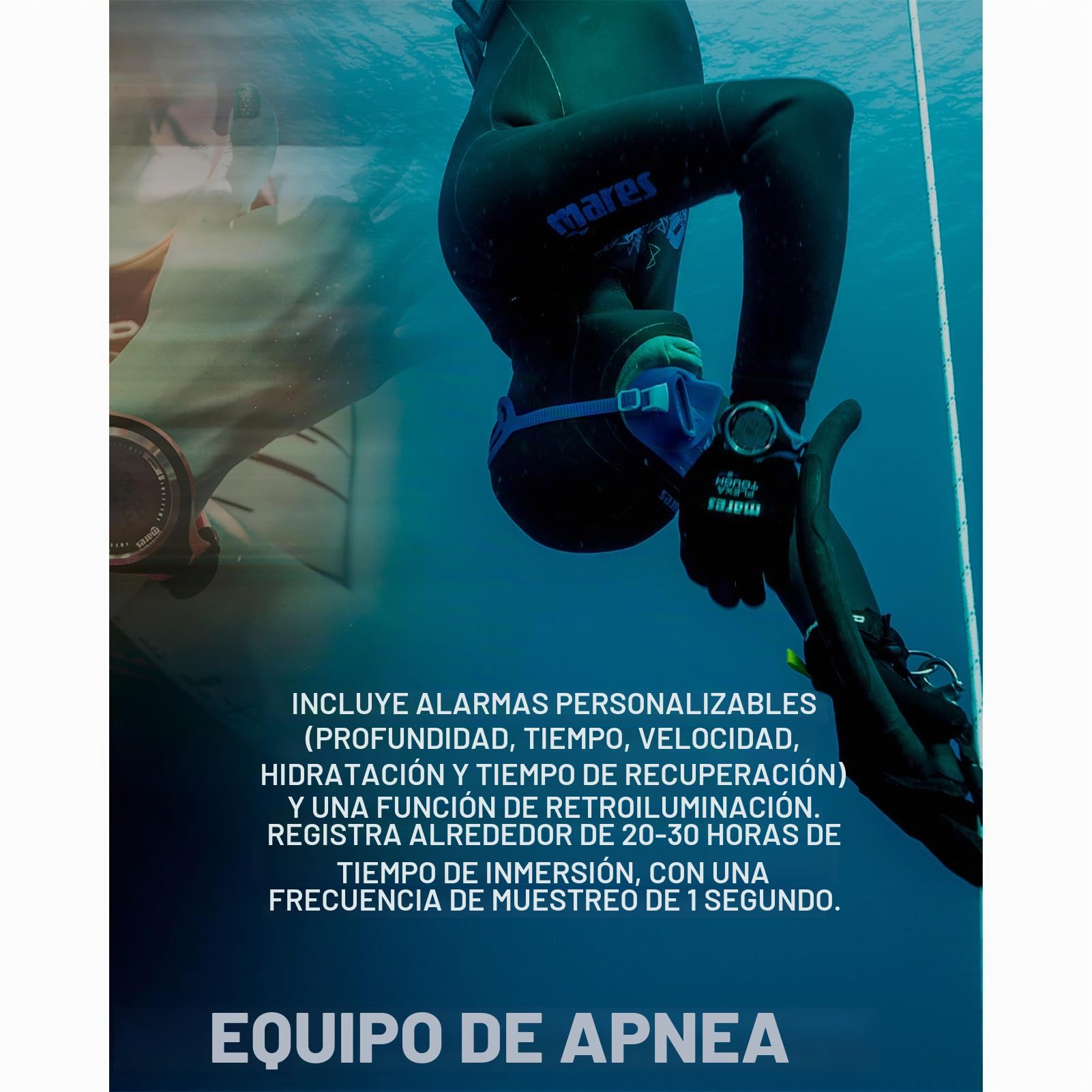 Mares Smart Apnea - Ordenador de Buceo, Talla única