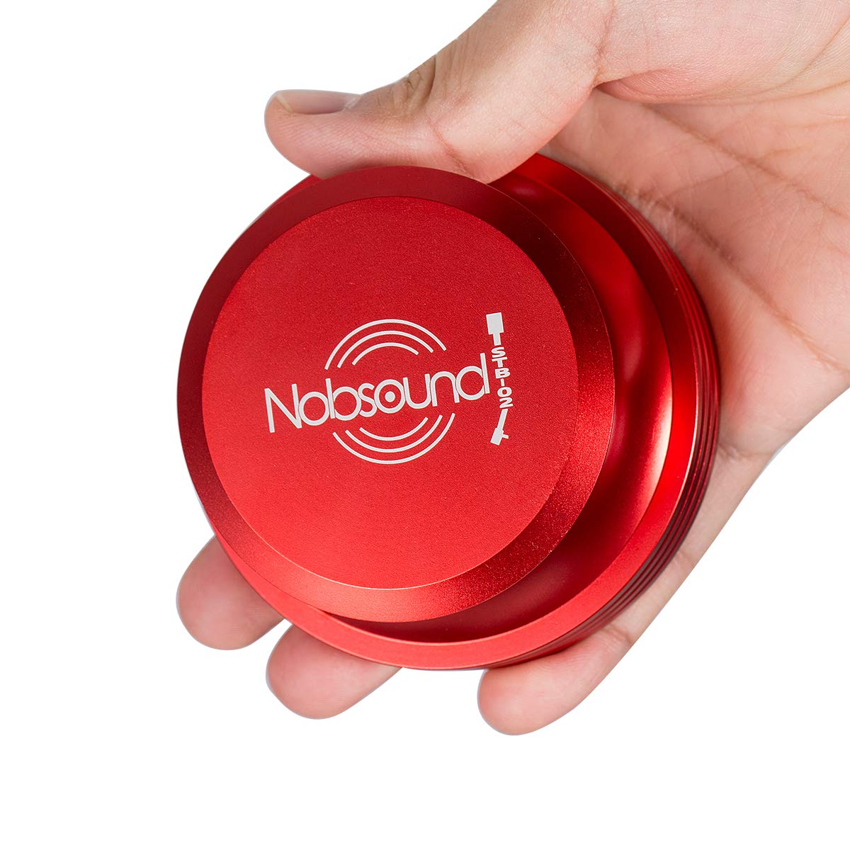 Nobsound LP Vinyl Turntable Disc Stabilizer Record Weight Metal Matte Black - Sospensione del pannello sonoro nero (rosso)