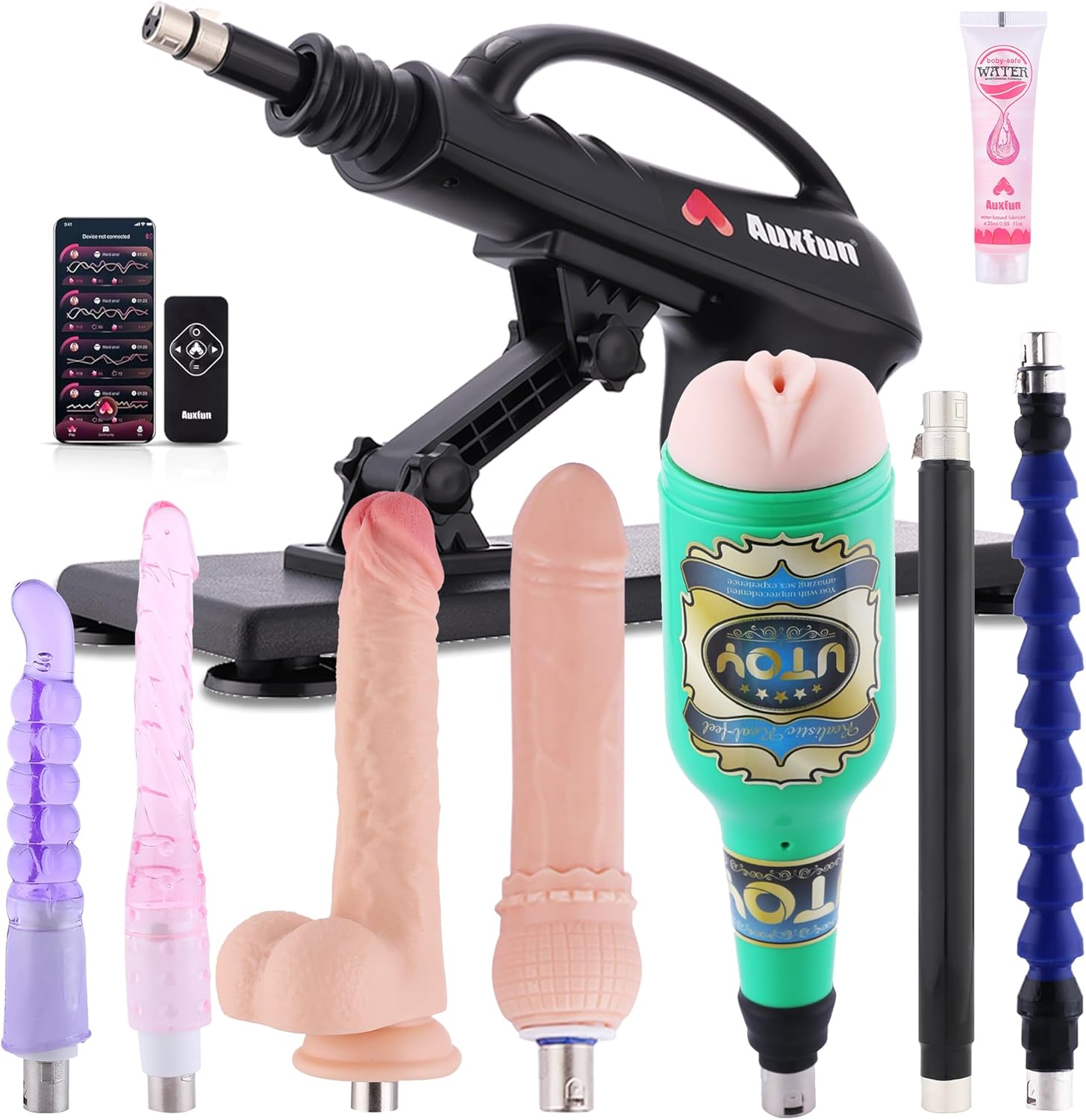 Sex Machine Thrusting Dildo Machine Fuck Machine Sextoys Machine with 3XLR Connector & APP Thrusting Sex Machine with Realistic Attachments for Women Automatic Fuck Machine with 7 Attachments