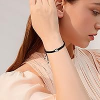 Vista 105 de Initial Bracelets for Couples Women Men Initial Charm Handmade Rope Braided Letter Bracelet for Teens Adjustable Jewelry Father's Day Gifts for Him