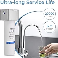 Vista 4 de GIMILI 3 in 1 Kitchen Faucet with Under Sink Water Filter System, Reduces Lead, Chlorine, Bad Taste & Odor, Kitchen Sink Faucet with Drinking Water