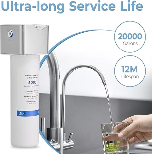 Miniatura 4 de GIMILI 3 in 1 Kitchen Faucet with Under Sink Water Filter System, Reduces Lead, Chlorine, Bad Taste & Odor, Kitchen Sink Faucet with Drinking Water