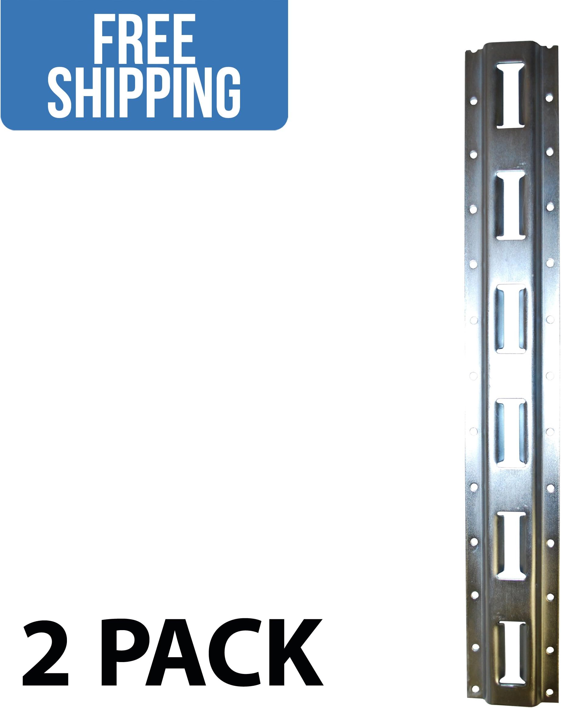 8' Vertical E-Track - 2 Pack - Shippers Supplies - Tie Down Rail Made with 12 Gauge Galvanized Steel for Securing Cargo in Your Trailer, Van, Pickup Truck and More!