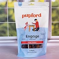 Vista 8 de Pupford Turbo Tendón de res masticable para perros y cachorros, masticable natural para perros con glucosamina para la salud de las articulaciones
