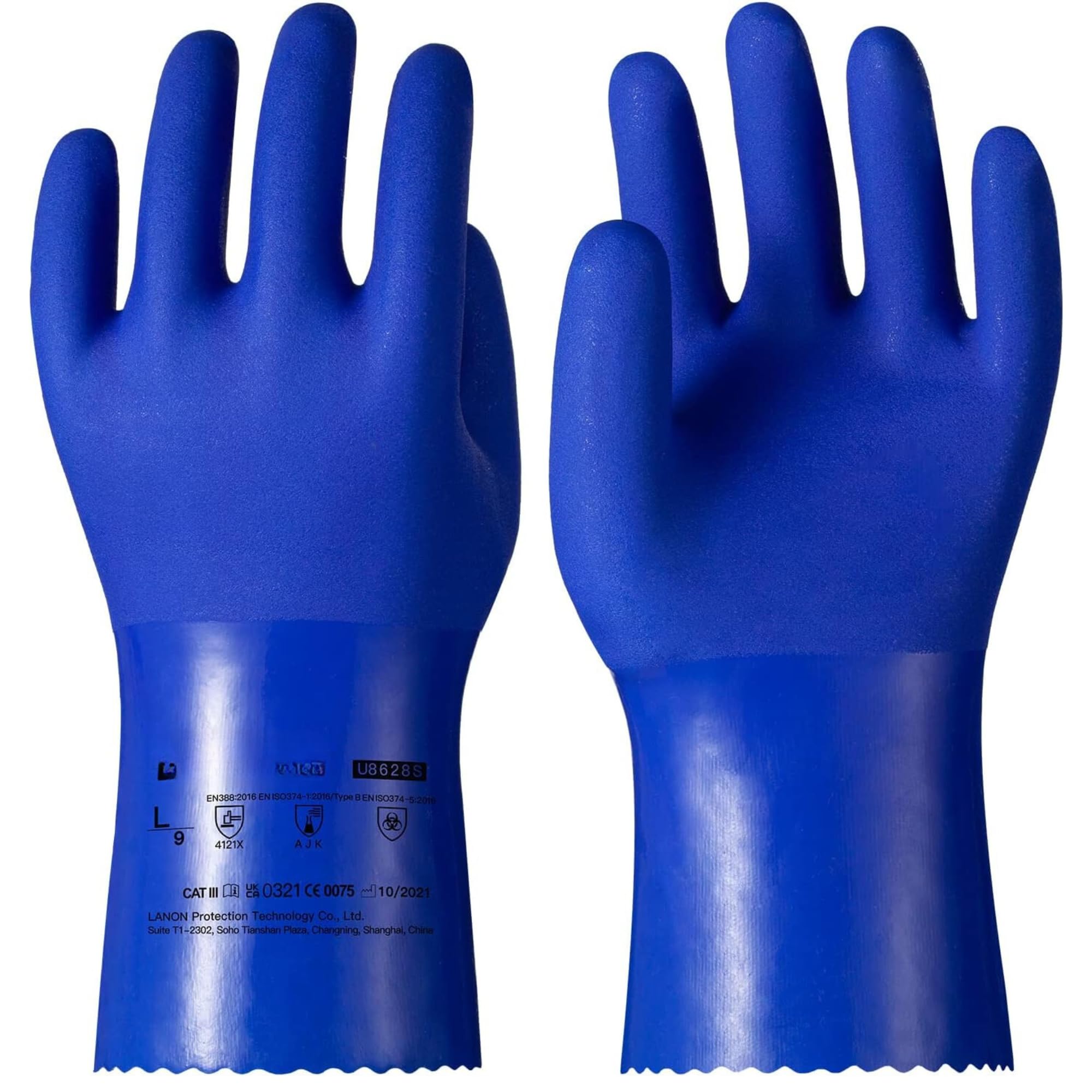 小物 FUMIKAUCHIDA glove stole F8WARES 10 Inch Long PVC Chemical Resistant Work Gloves, Acid