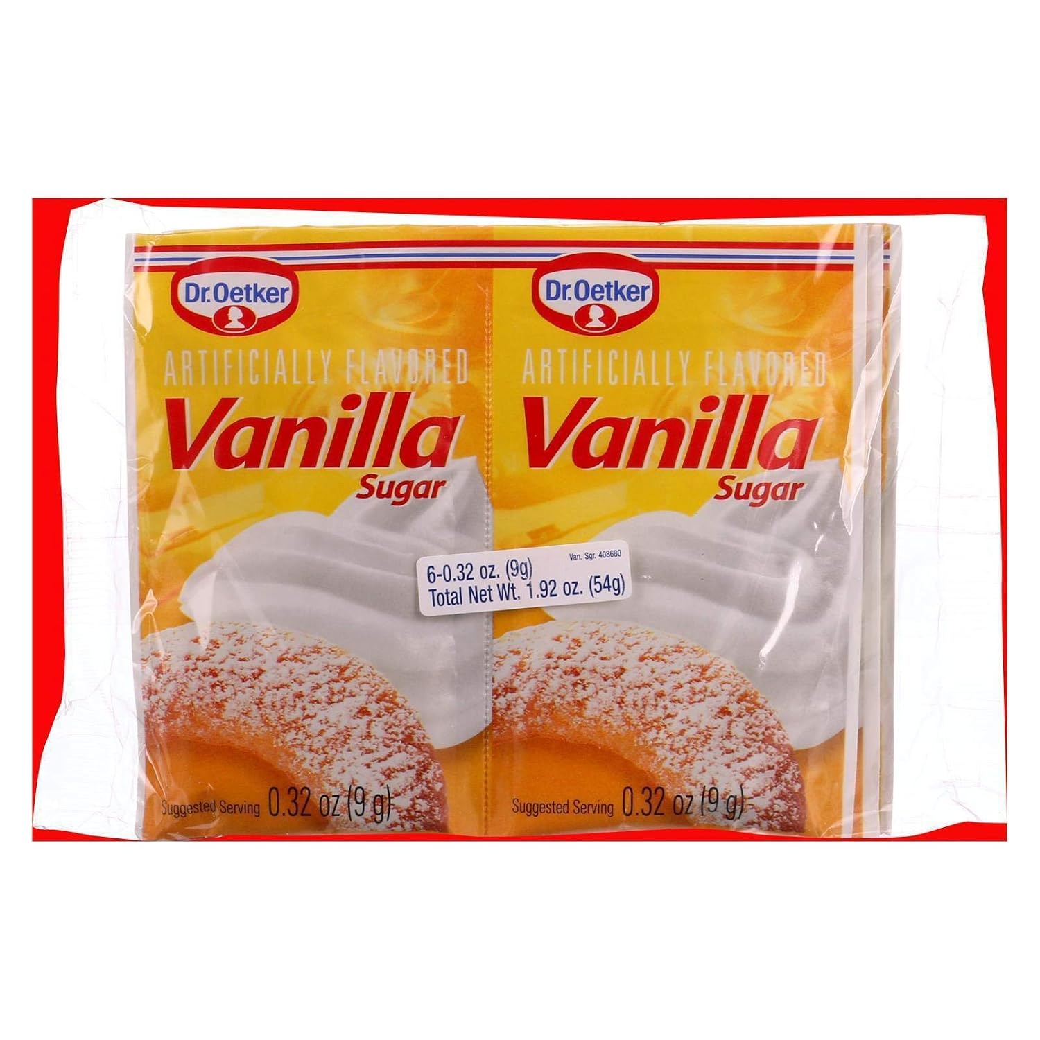 Dr. Oetker Organics Vanilla Sugar - Artifically Flavored - 1.92 Oz - Case Of 12