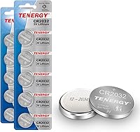 Tenergy CR2032 3V Lithium Coin Cell Batteries, 10-Pack for AirTags, Key Fobs, Watches, Calculators & Glucometers - 10-Year Shelf Life