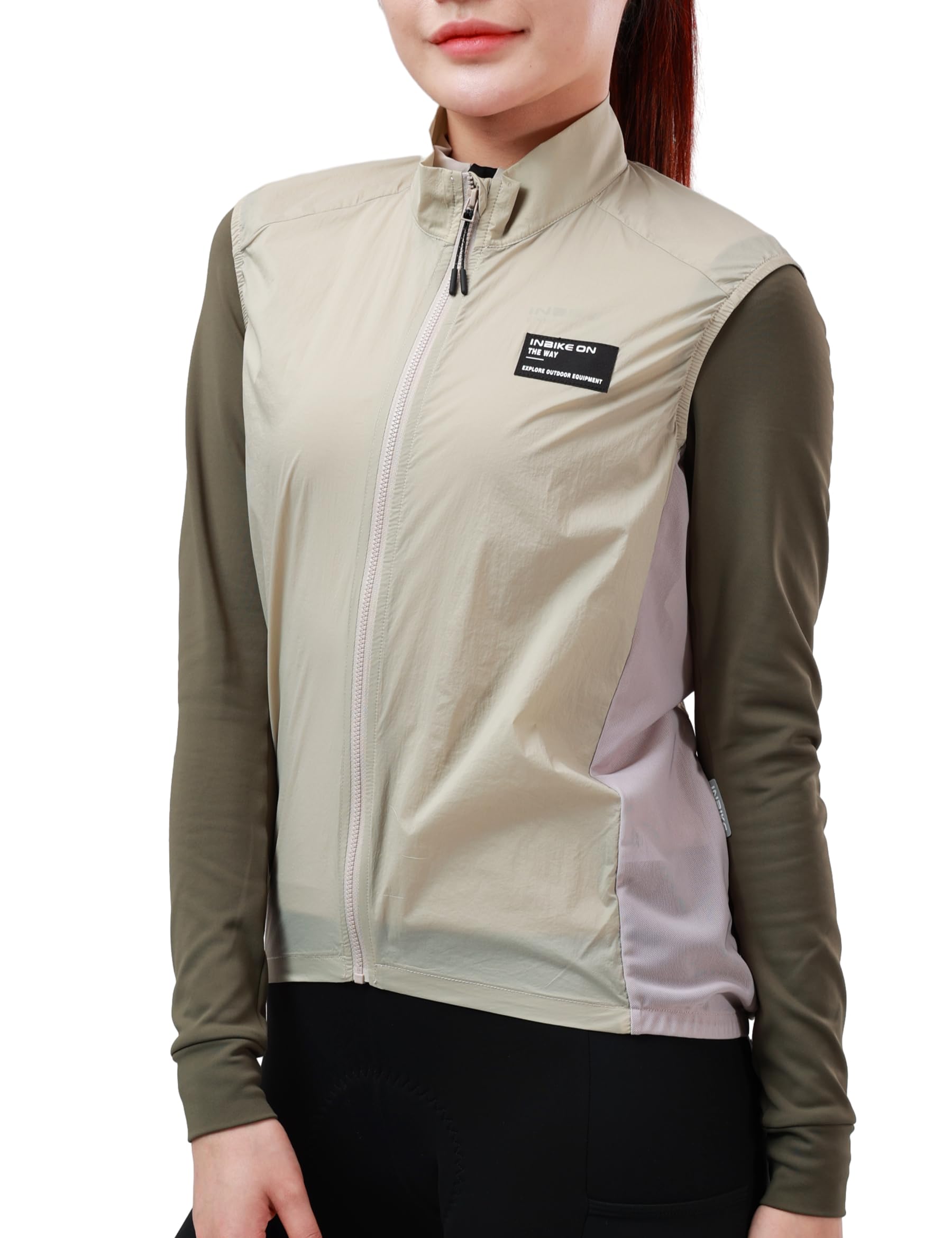 INBIKE Gilet Antivento Ciclismo Donna Gilet Running Traspirante Gilet Bici Sportivo Leggero Anti-UV Catarifrangente Per Corsa Trekking