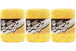 Lily Sugar 'n Cream Yarn Bundle: Yellow Delight for Cotton Craft Lovers