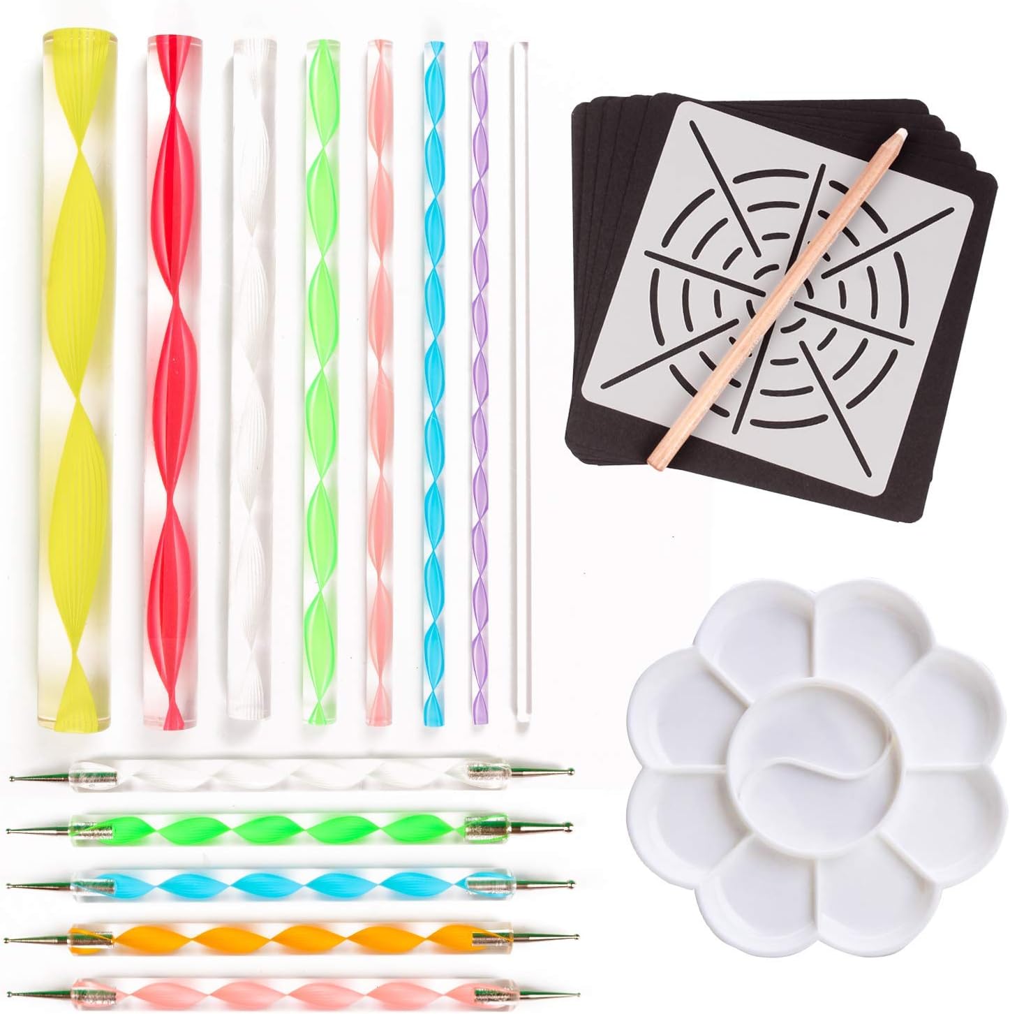 Mandala Dotting Tools Kit - SUNVORE Dotting Tools for Mandala Rock Painting Dot Mandalas Painting, Set of 21