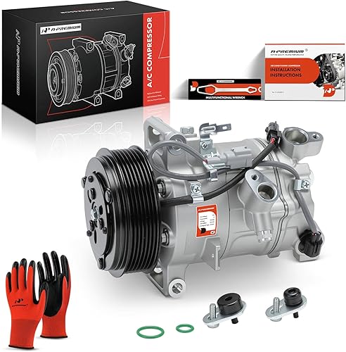 A-Premium Compresor de aire acondicionado de CA con embrague compatible con Infiniti Q50 3.0L 2016-2021, Q50 3.7L 2014-2015, Q60 3.0L 2017-2020
