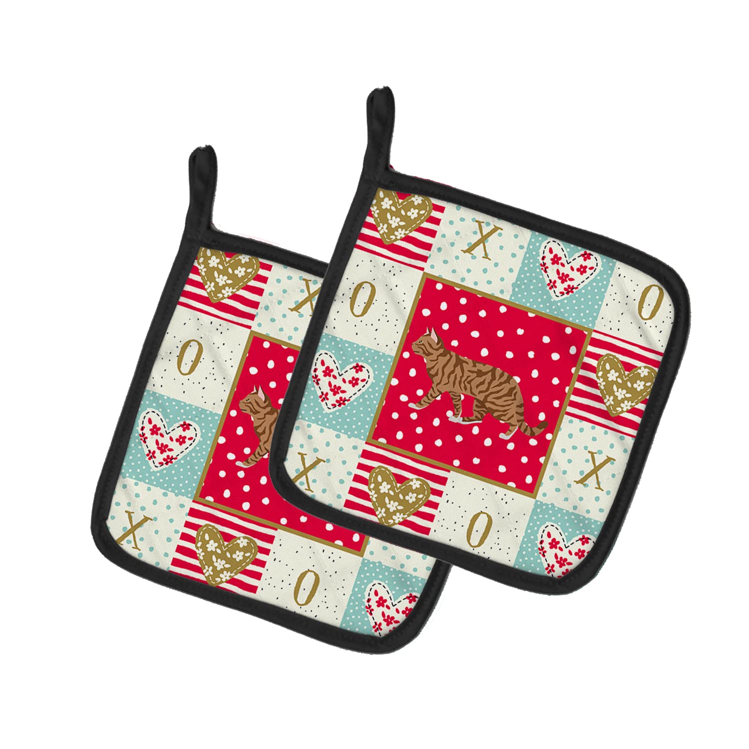 Caroline's Treasures CK5725PTHD Topflappen, Katzenmotiv, Mehrfarbig, 1 Paar