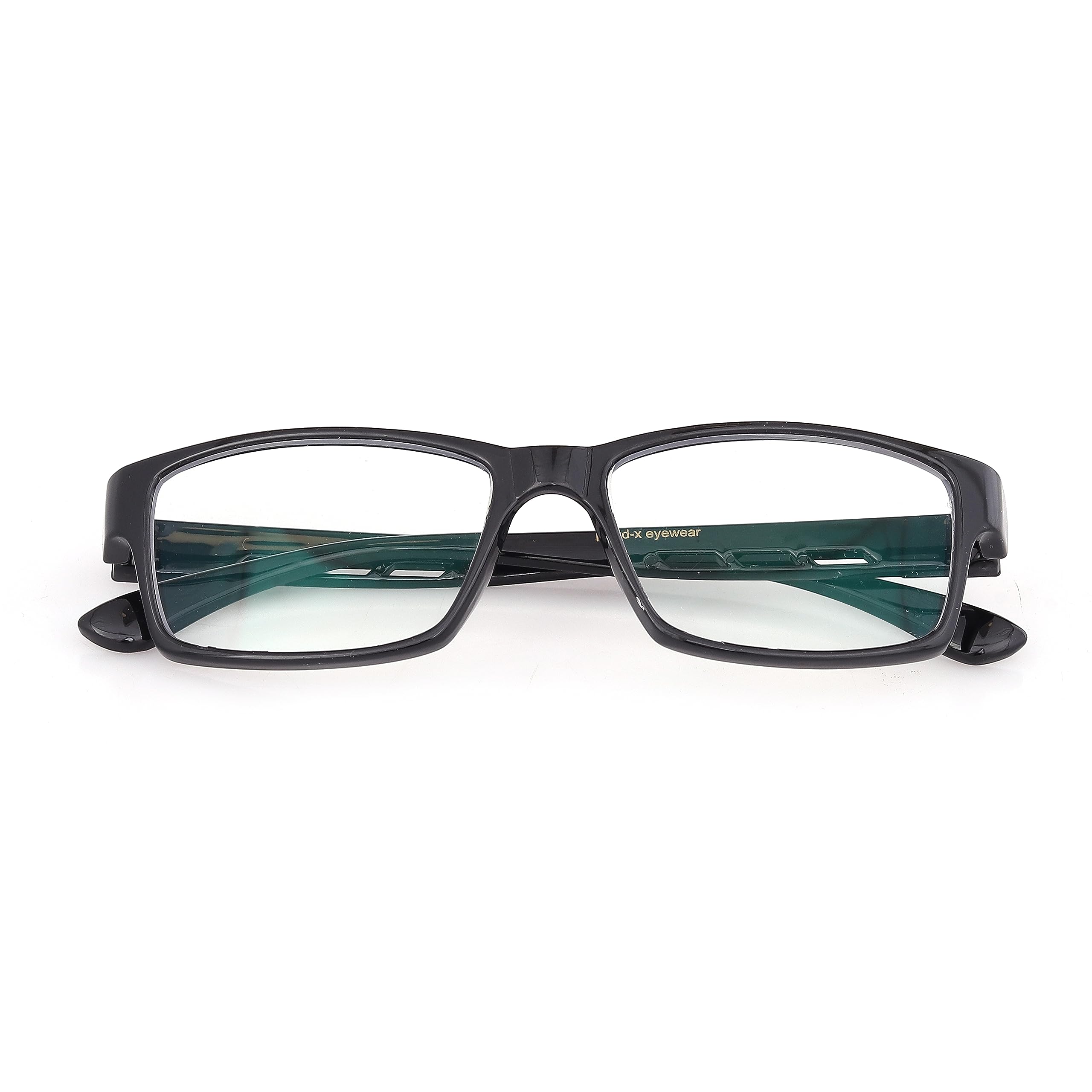 ROAD-X |Blue Light Blocking Glasses, Computer Reading/Gaming/TV/Phones Glasses for Women, Men| Anti Eyestrain & UV Glare| Black Full Rim Rectangular Frame |Unisex Zero Power Eyeglasses