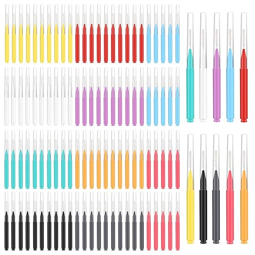 100 piezas de cepillo micro para cejas con tapa, cepillo portátil de laminación de cejas, pinceles multifuncionales para cejas, pestañas,