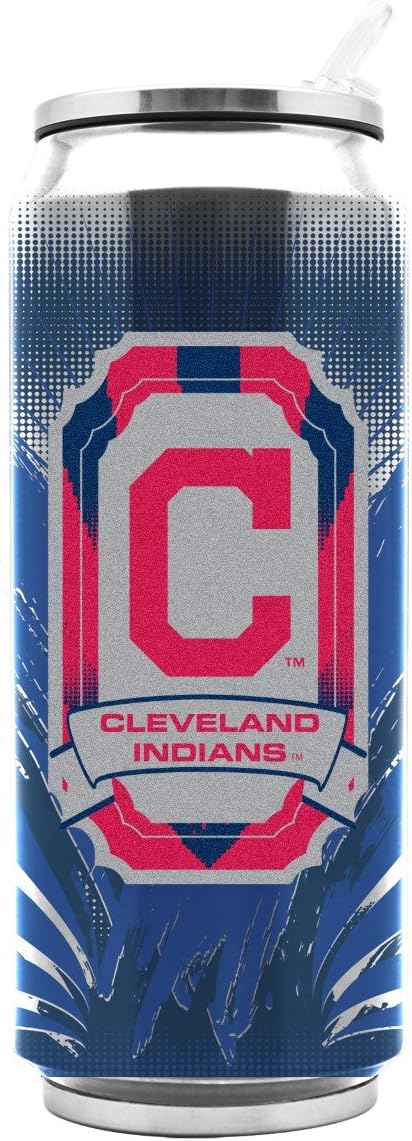 Duck House MLB Cleveland Indians SS Thermocan Sports Fan Kitchen Products, Large/16.9 oz, Multicolor