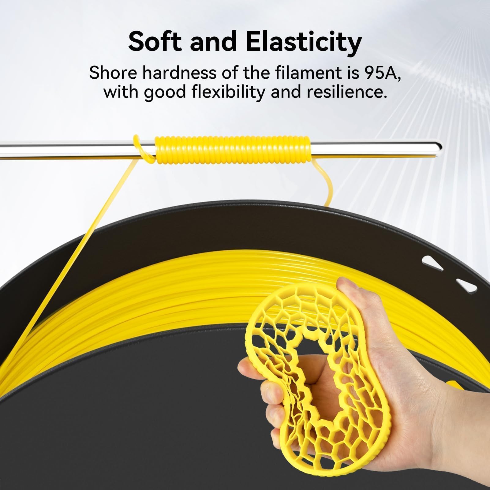 Kexcelled High Speed TPU Filament 95a Blue, Flexible TPU HF 3D Printer Filament 1.75mm, 1kg Spool, Neat Winding Tangle Free, Excellent Elasticity