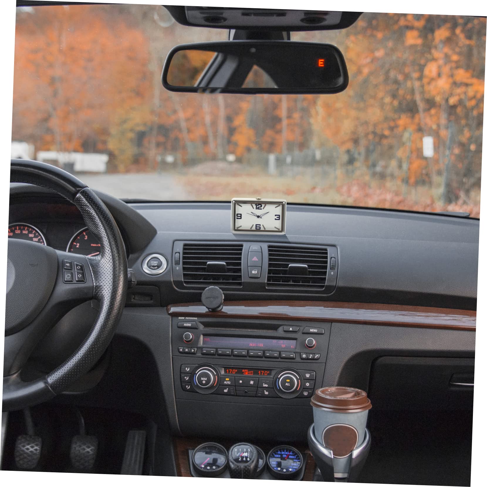 SOLUSTRE 4piezas Reloj Analógico De Tablero Para Coche Reloj De Salpicadero y Decorativo Para Vehículo Instalación y Automóviles y