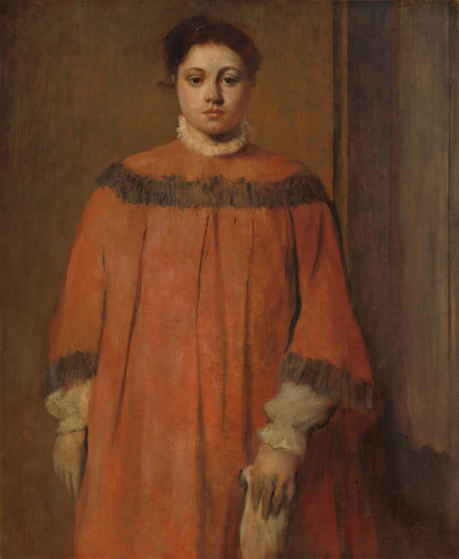 POSTERIIk Vintage Art Print Images Pictures Print Girl in Red by Edgar Degas Modern Colour Posters for Office Home Decor 60x90cm