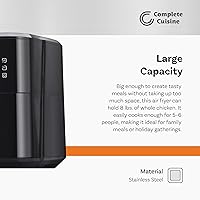 Vista 3 de CC-7000-DG-AF Freidora de aire de 7 cuartos de galón, cocina de aire sin aceite con pantalla digital y controles