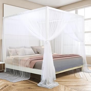 south to east 4 corner canopy bed curtains for adults mosquito net for bed luxury bed curtains for bedroom decoration tear resistant polyester