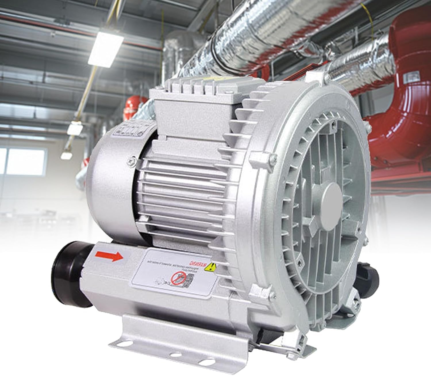 Przemysłowa dmuchawa pierścieniowa Vortex - 220 V/380 V dmuchawa regeneracyjna i pompa próżniowa do stawu rybnego, wentylacji fabrycznej i usuwania kurzu (370 W)