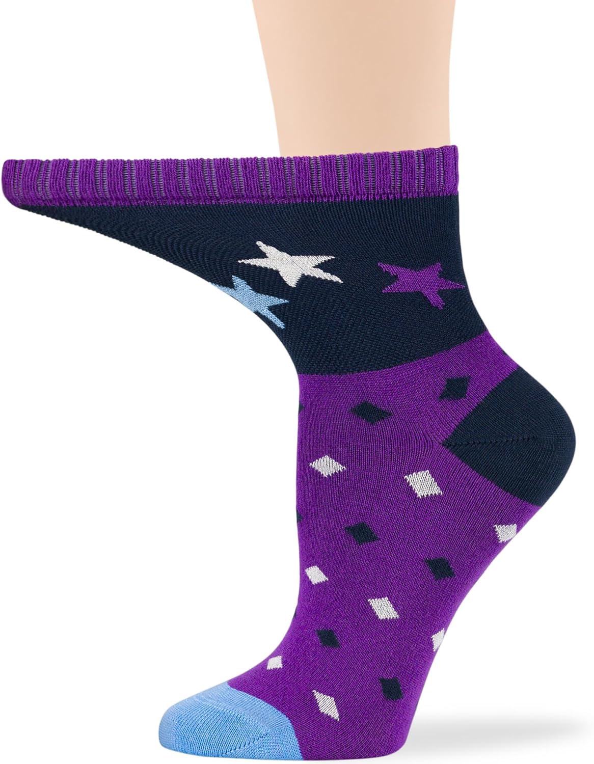 7BIGSTARS KINGDOM Women Diabetic Viscose From Bamboo Quarter Socks, 4 Pairs Extra Wide Seamless, Patterned Solid - Image 4