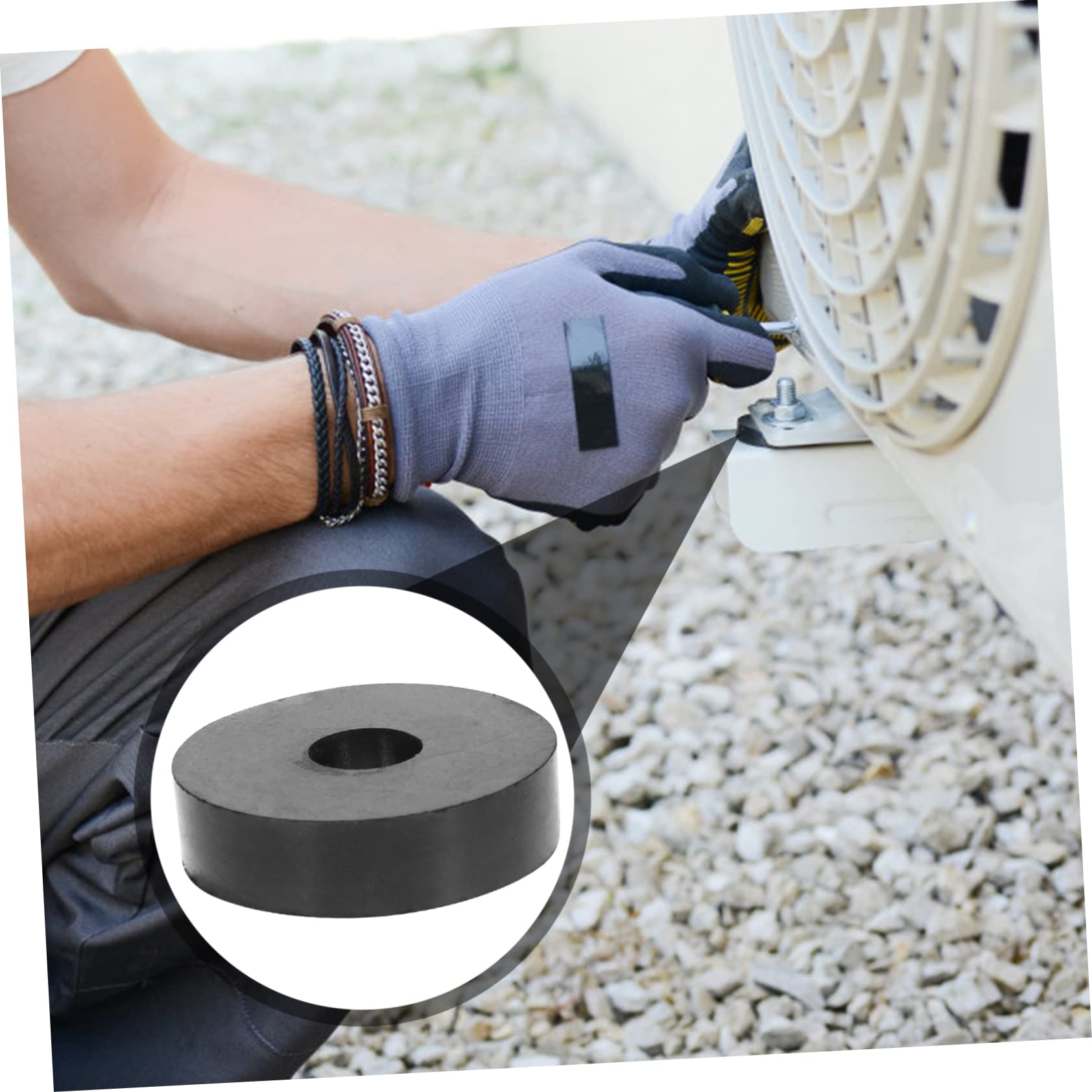 SOLUSTRE 72stücke Gummidämpfer Unterlegscheiben Flache Abriebfeste Gummidichtungen Für Effektive Vibrationsdämpfung Und Lärmminderung Maschinen Und Geräten