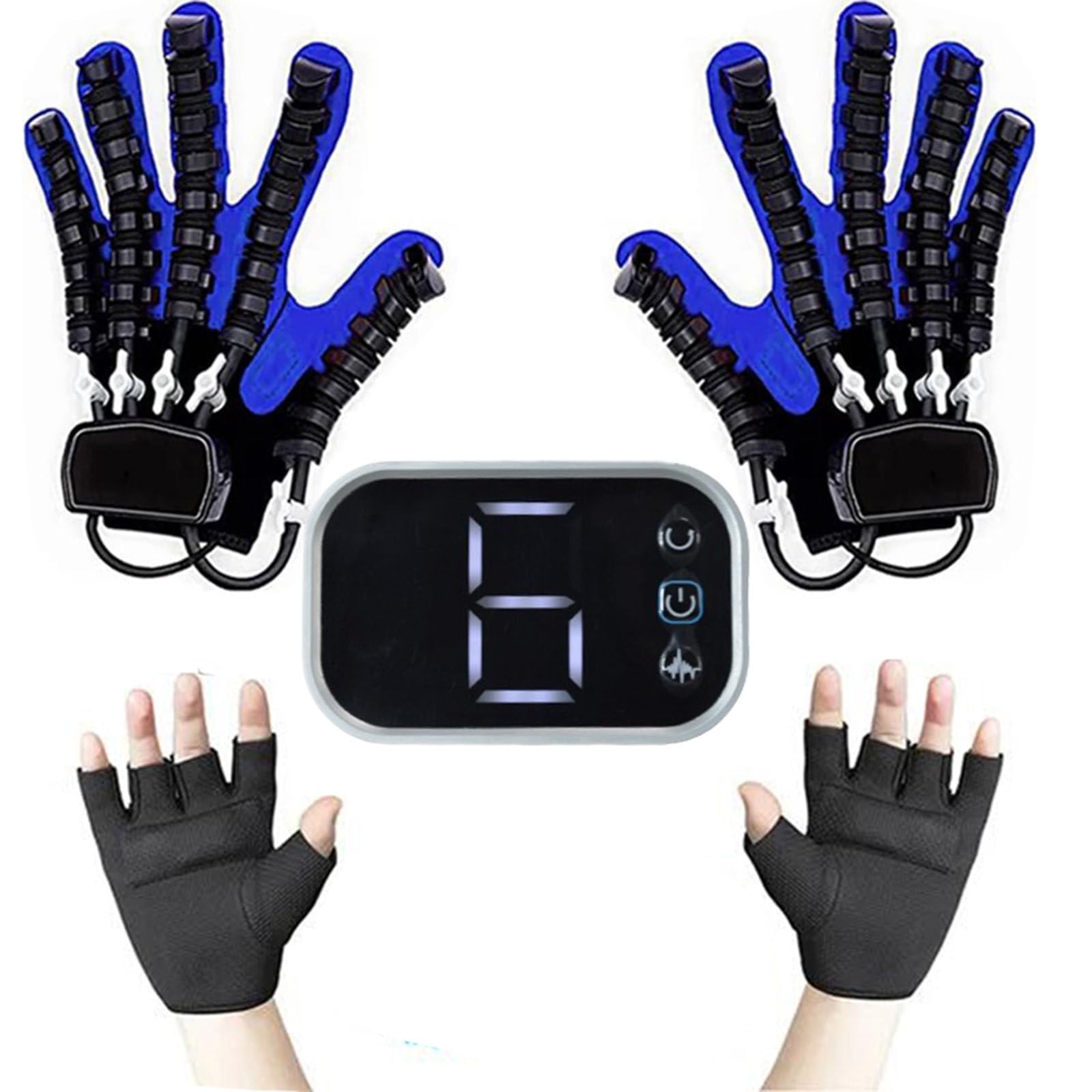 Guantes De Rehabilitación Robóticos, Ejercitador De Dedos para Mano Izquierda Y Derecha, Guantes Robóticos para Accidentes Cerebrovasculares, Hemiplejia, Infarto Cerebral L