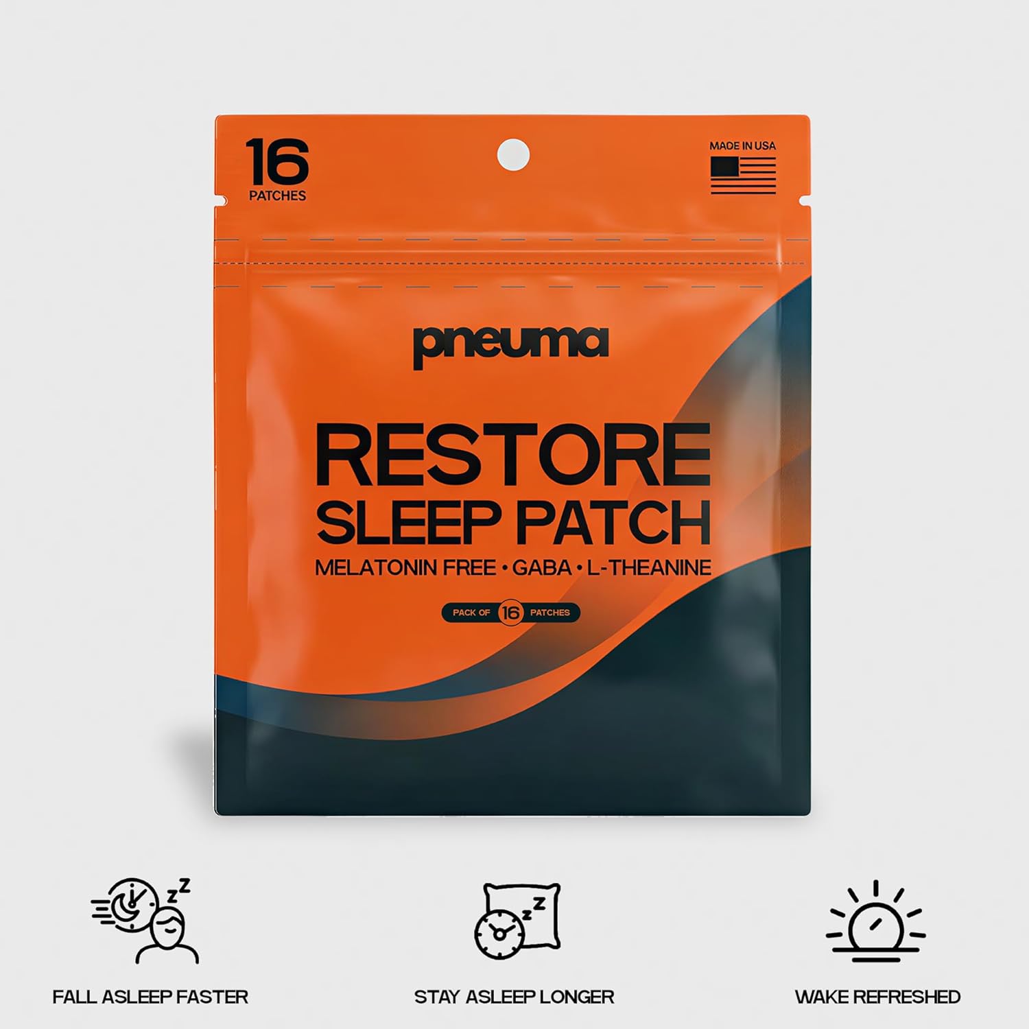 PNEUMA Restore Sleep Patches for Adults – Extra Strength Sleeping Patch | Melatonin Free Sleep Aid | Plant-Based Deep Sleep Support | Natural Transdermal Vitamin Patches – 16 Count