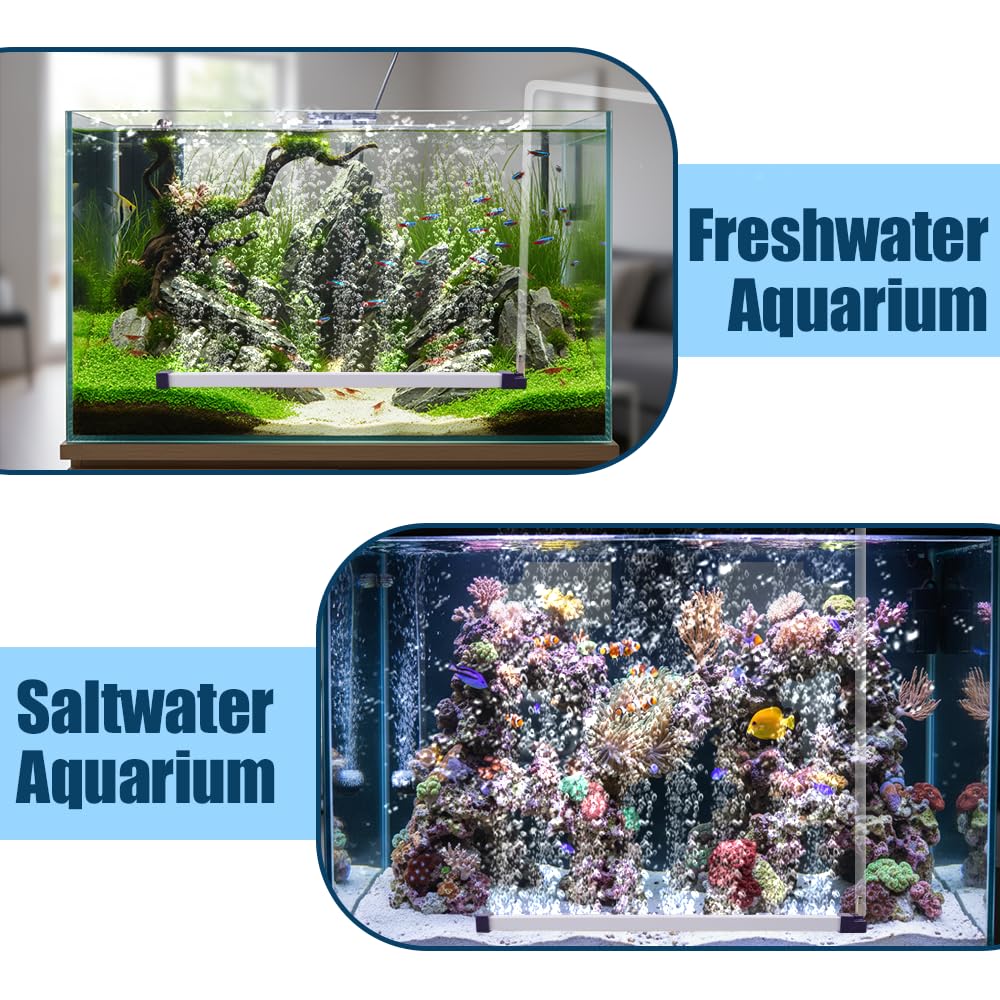 Barre à Bulles pour Aquarium, Pierre à Air Murale pour Aquariophilie, Diffuseur d'oxygène Silencieux pour Aquarium d'eau Douce et d'eau de Mer, pour Poissons, Crevettes Plantes Hydroponiquesues