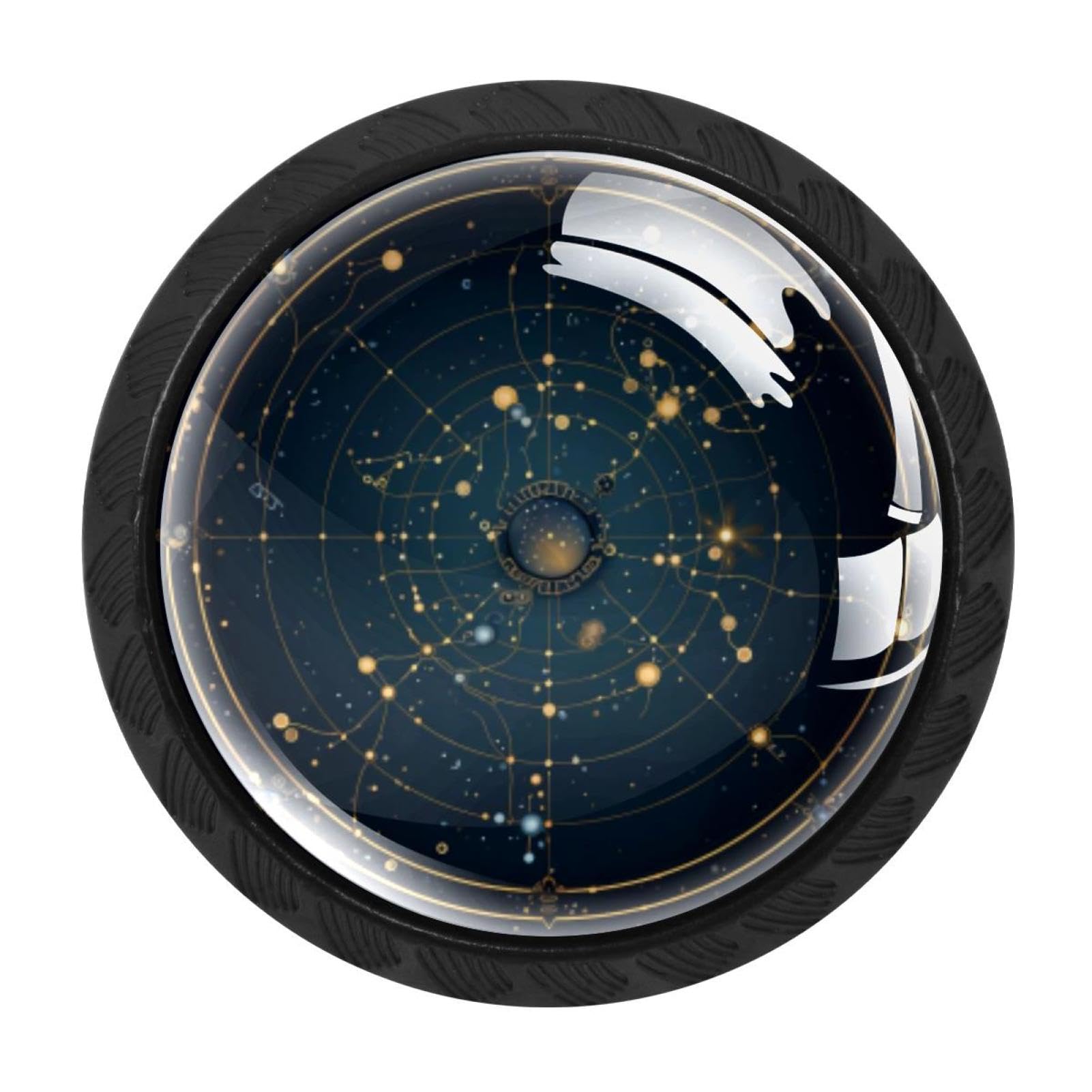 Chenzzzz Multicolored 01 4 Pieces Gemini Zodiac Signs Kitchen Cabinet Knobs Drawer Knobs Dresser Knobs Black Knobs Drawer Pulls Dresser Drawer Handles Knobs For Dresser Drawers