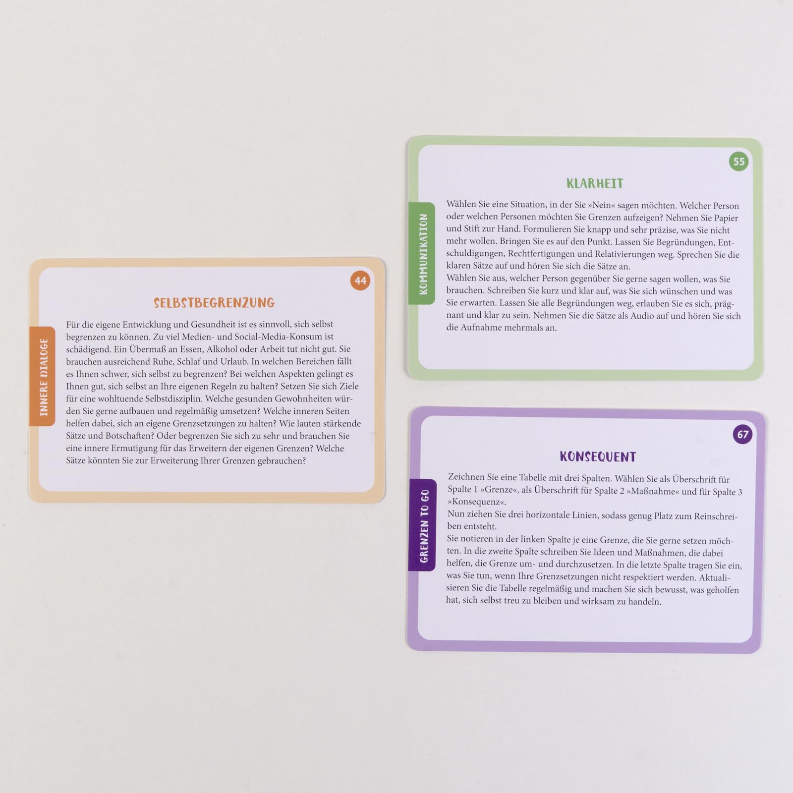 Bis hierhin und nicht weiter: Lernen, Grenzen zu setzen. 70 Impulse für Therapie und Beratung. Kartenformat 9,8 x 14,3 cm. Mit 20-seitigem Booklet in stabiler Box. (Beltz Therapiekarten)