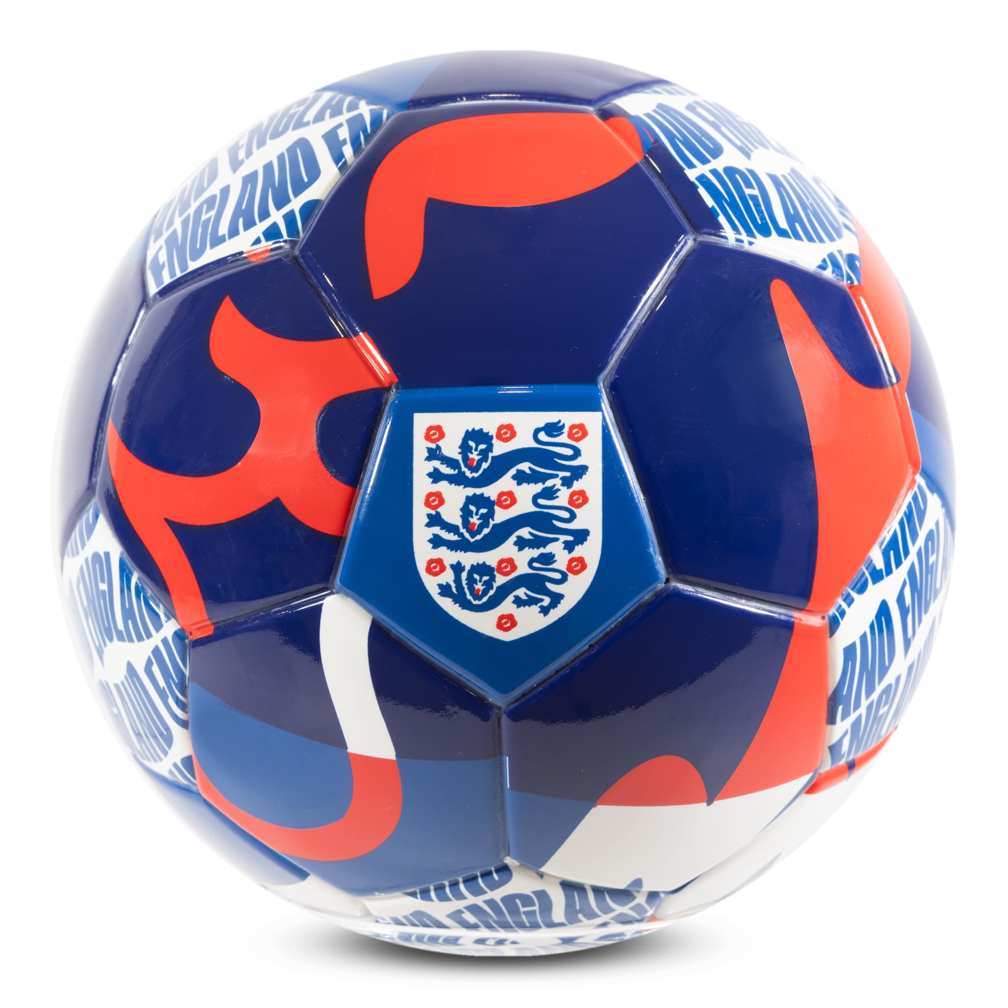 Hy-Pro England FA - Mini balón de fútbol sin Aire con Licencia Oficial, tamaño 1, Azul, Rojo y Blanco