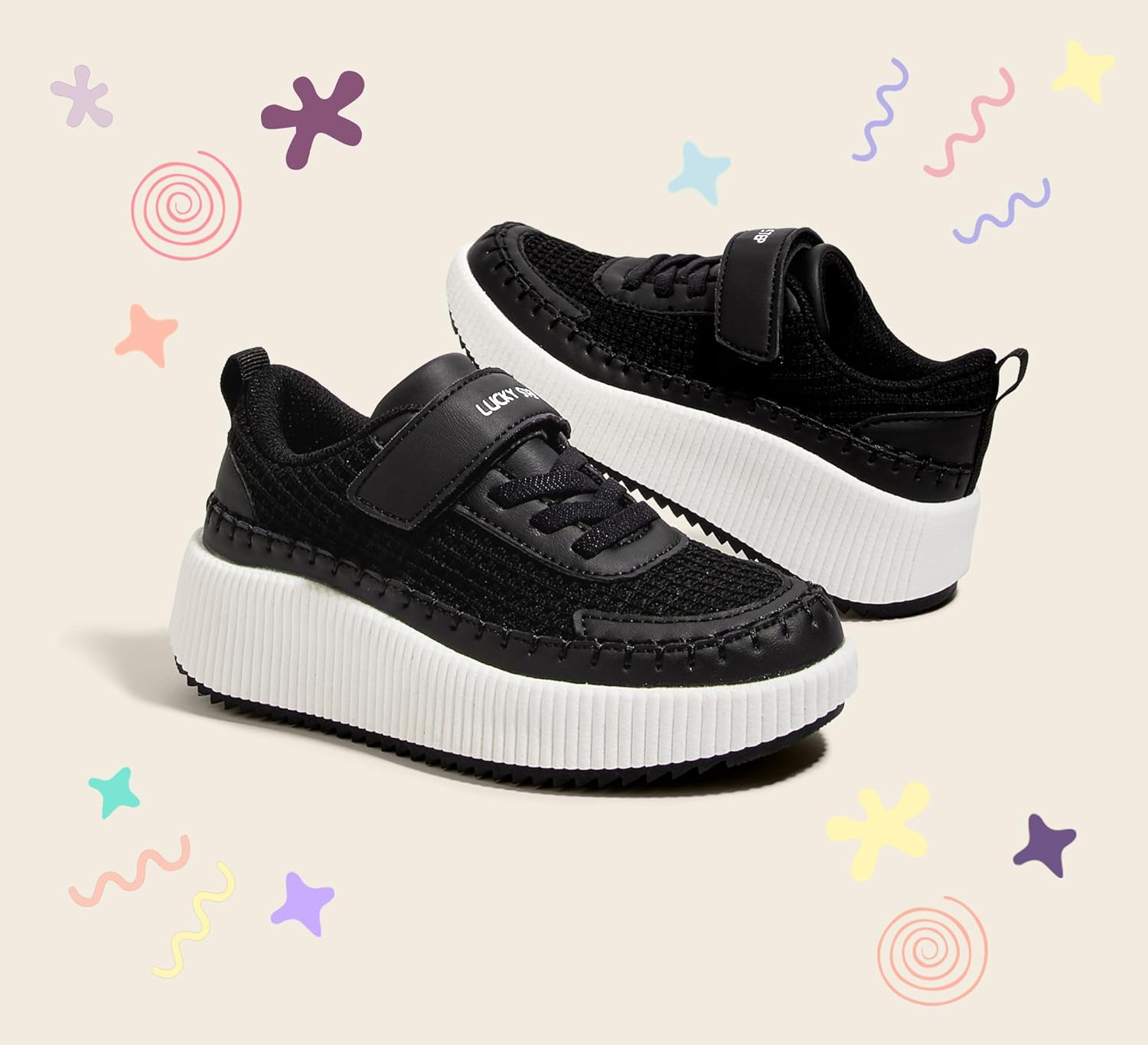 LUCKY STEP Kid's Glitter Running Sneaker Sparkly Braided Shiny Bling Princess Shoes School Athletic Walking Shoes for Children/Boys/Girls - Image 9